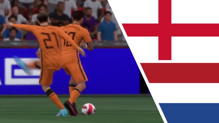 【FIFA 22】Round 16 (B1)England vs Netherlands(A2) | FIFA World Cup Qatar 2022【PS4】